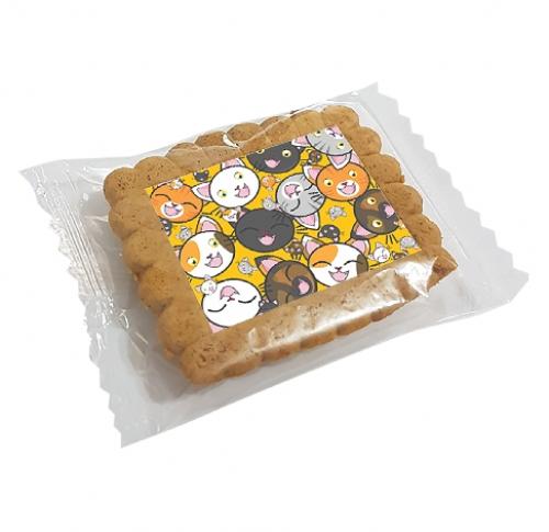 Medium Gingerbread Cookie With Edible Label, Supplied In A Clear Flow Pack.